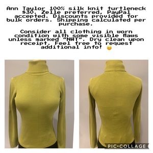 100% silk knit Ann Taylor sweater